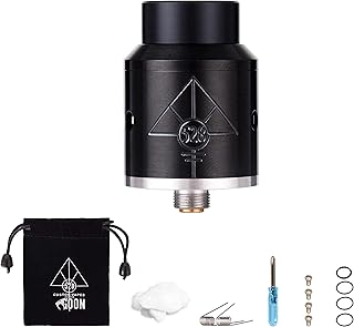 Wolfteeth RDA Clone Goon, Dripping Atomiseur Dual Coil, Trou d'air réglable, Sans Nicotine Ni Tabac, Noir 115204
