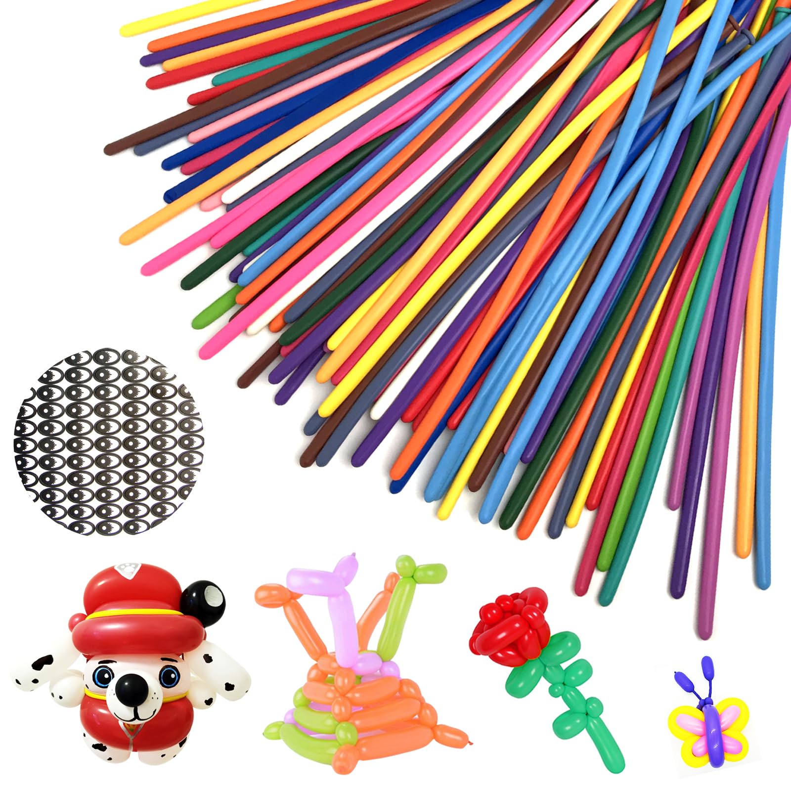 260 Balloons, Balloon Animal Making Kit, 100 Modelling Balloons, Long Balloons for DIY Projects, Party Decorations & Festivals