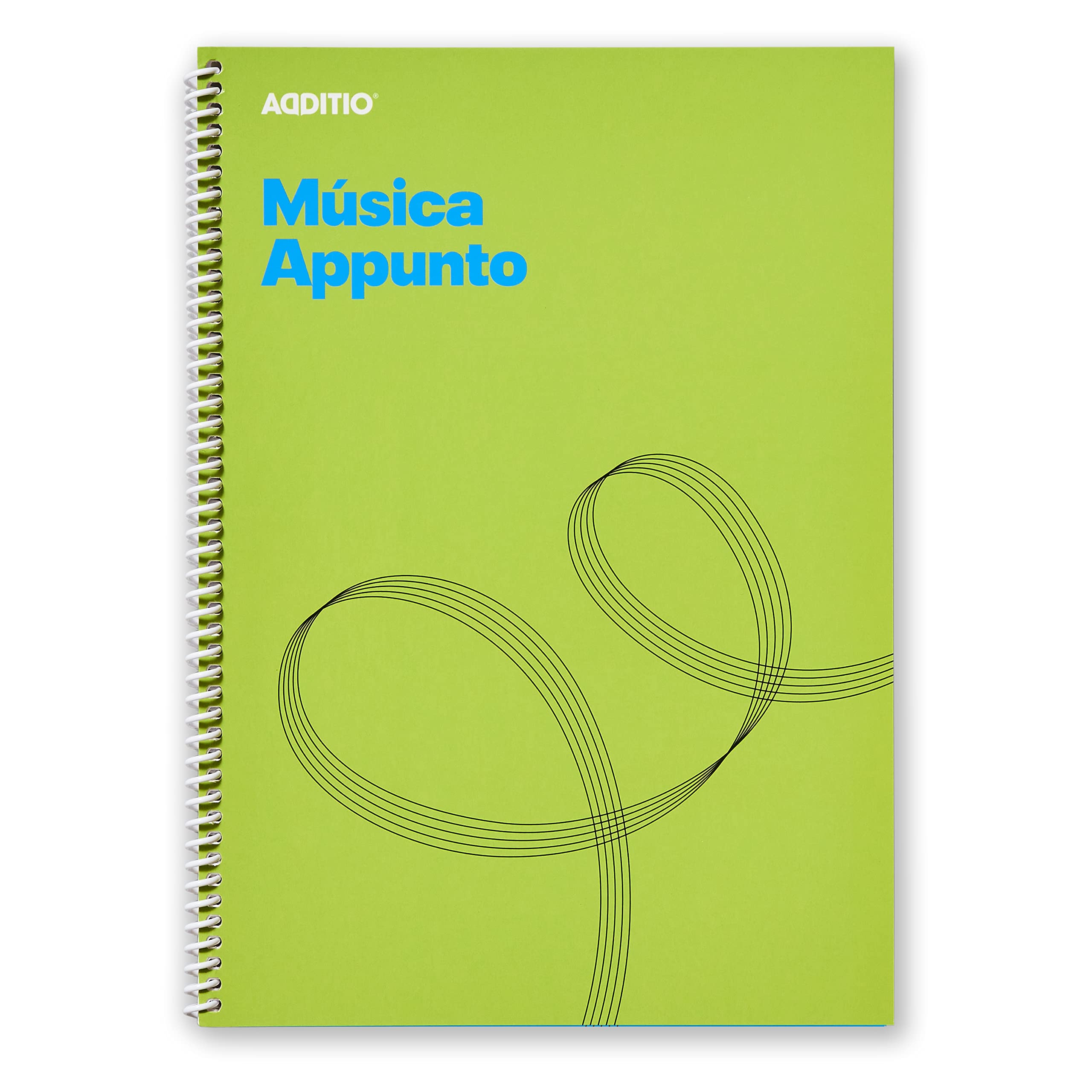 Appunto Music Notebook 12 Pentagram 9mm + Annotations - Green