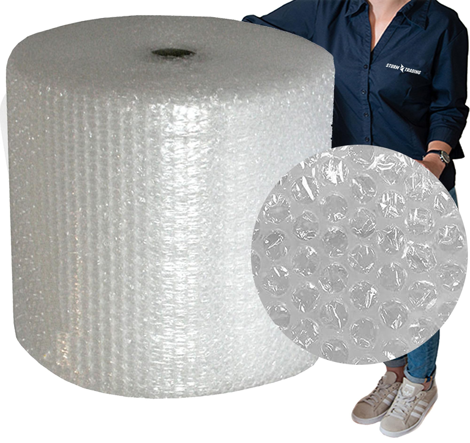 Large Roll Bubble Wrap 500mm x 25m Packing Air 20mm Diameter Bubbles Packaging For House Moving & Packing Storage Boxes