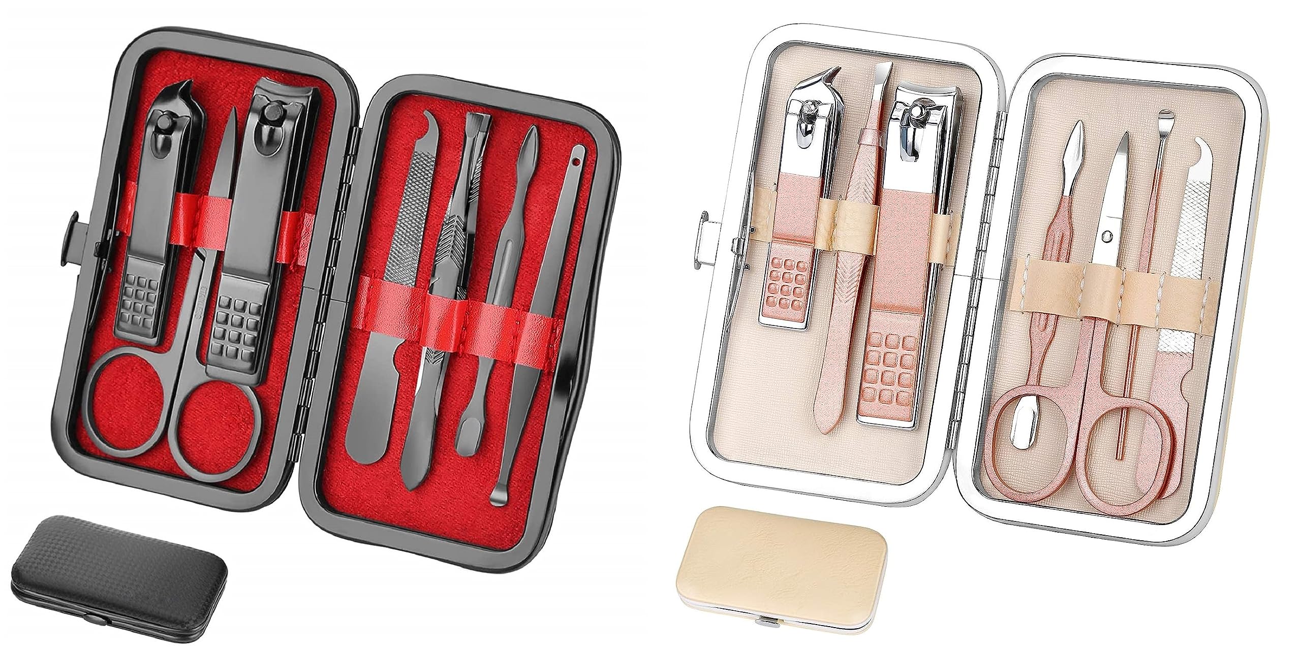 8Pcs Manicure Set Nail Clipper Set Travel Manicure Nail Care Kit Grooming Kit Small Gift for Men and Women