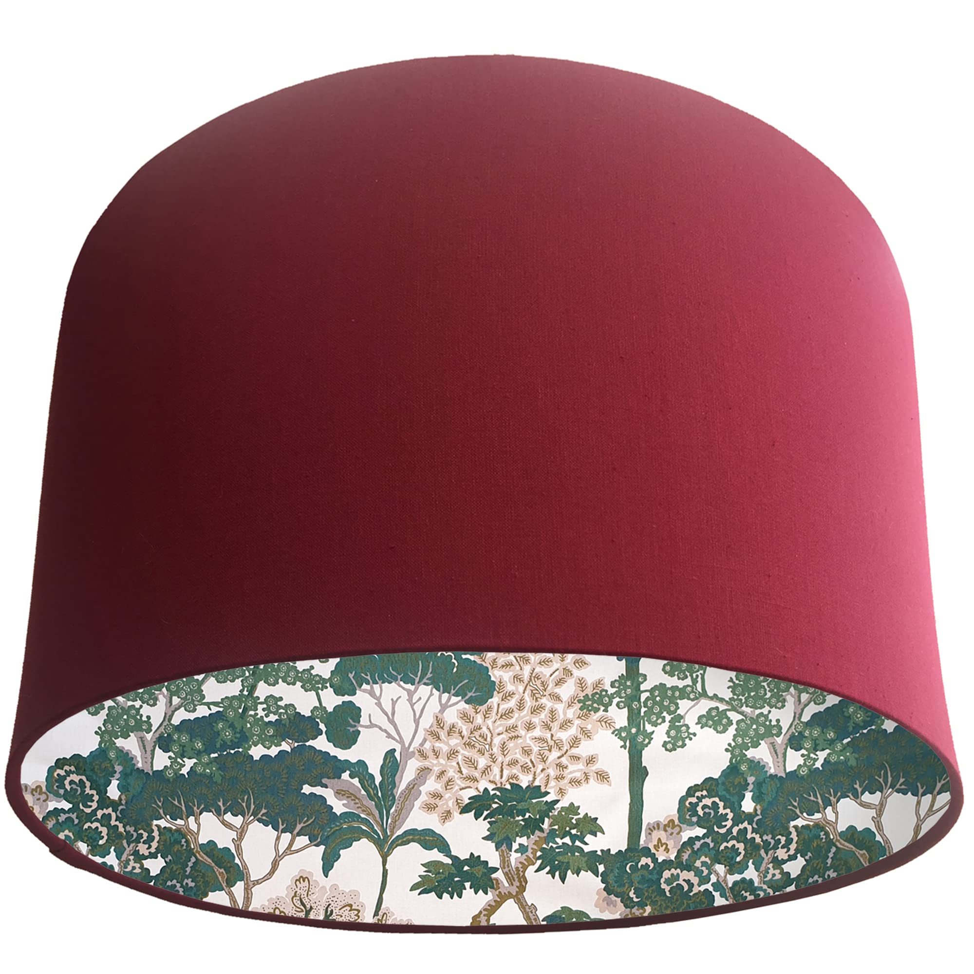 Green Light Shade with Choice of Colour and Tree Themed Nature Design (Red)