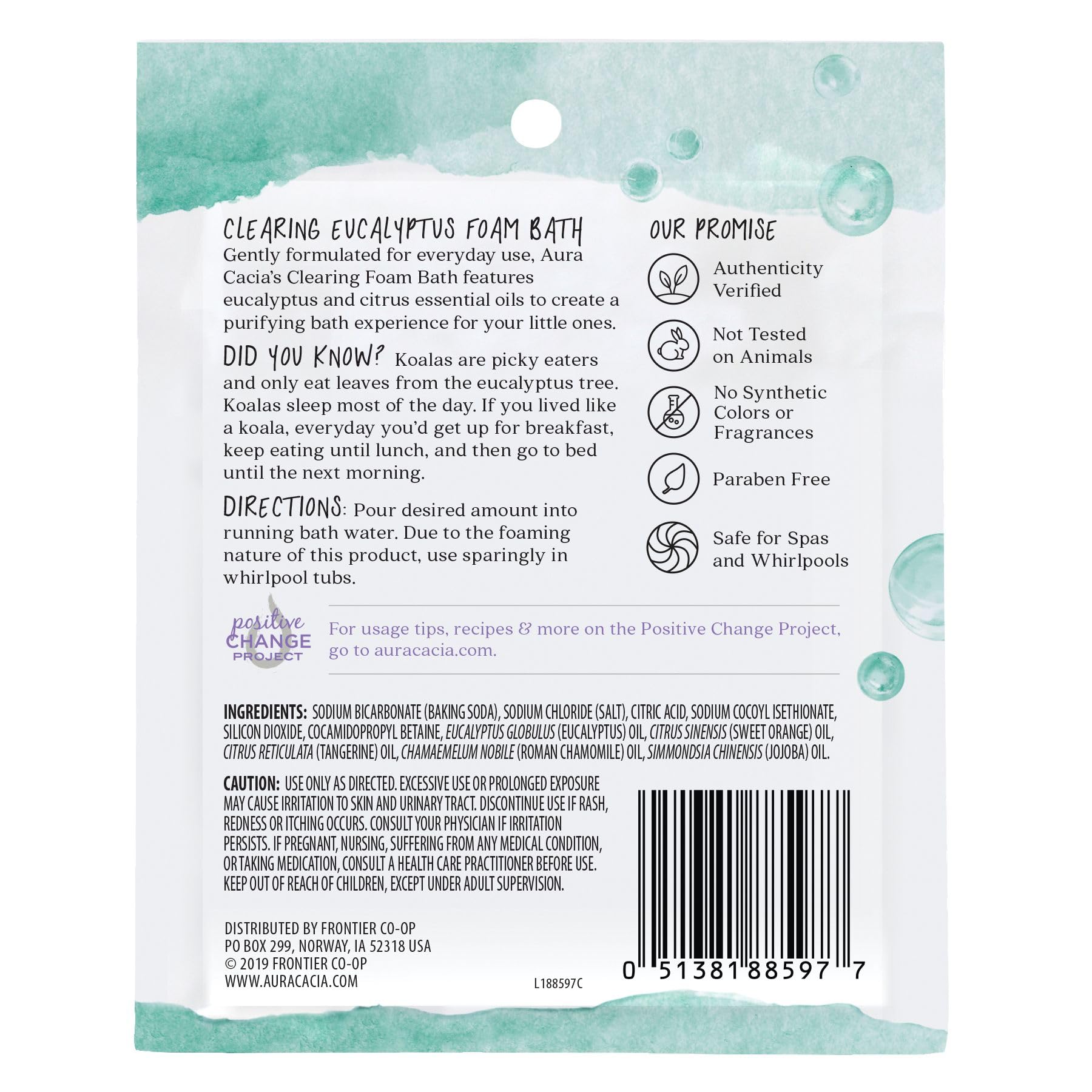 Aura Cacia Aura Cacia pianka do kąpieli dla dzieci, 6 sztuk