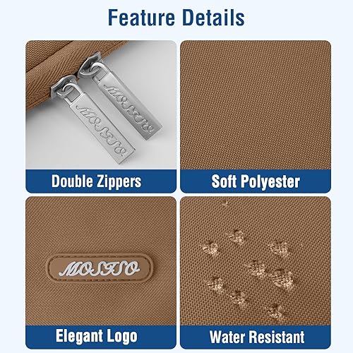 Vista 298 de MOSISO Funda vertical de poliéster con bolsillo para laptop de 15 pulgadas, para MacBook Air 15 M4 A3241, M3 A3114 y M2 A2941 de 2025, 2024 y 2023