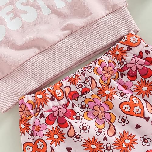 Miniatura 5 de Conjunto de ropa para el día de San Valentín con parte inferior acampanada para bebé niña