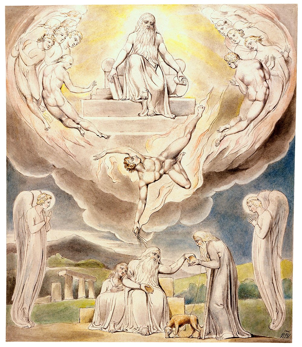 Lámina artística de William Blake en papel mate de archivo pequeña para cuadro clásico