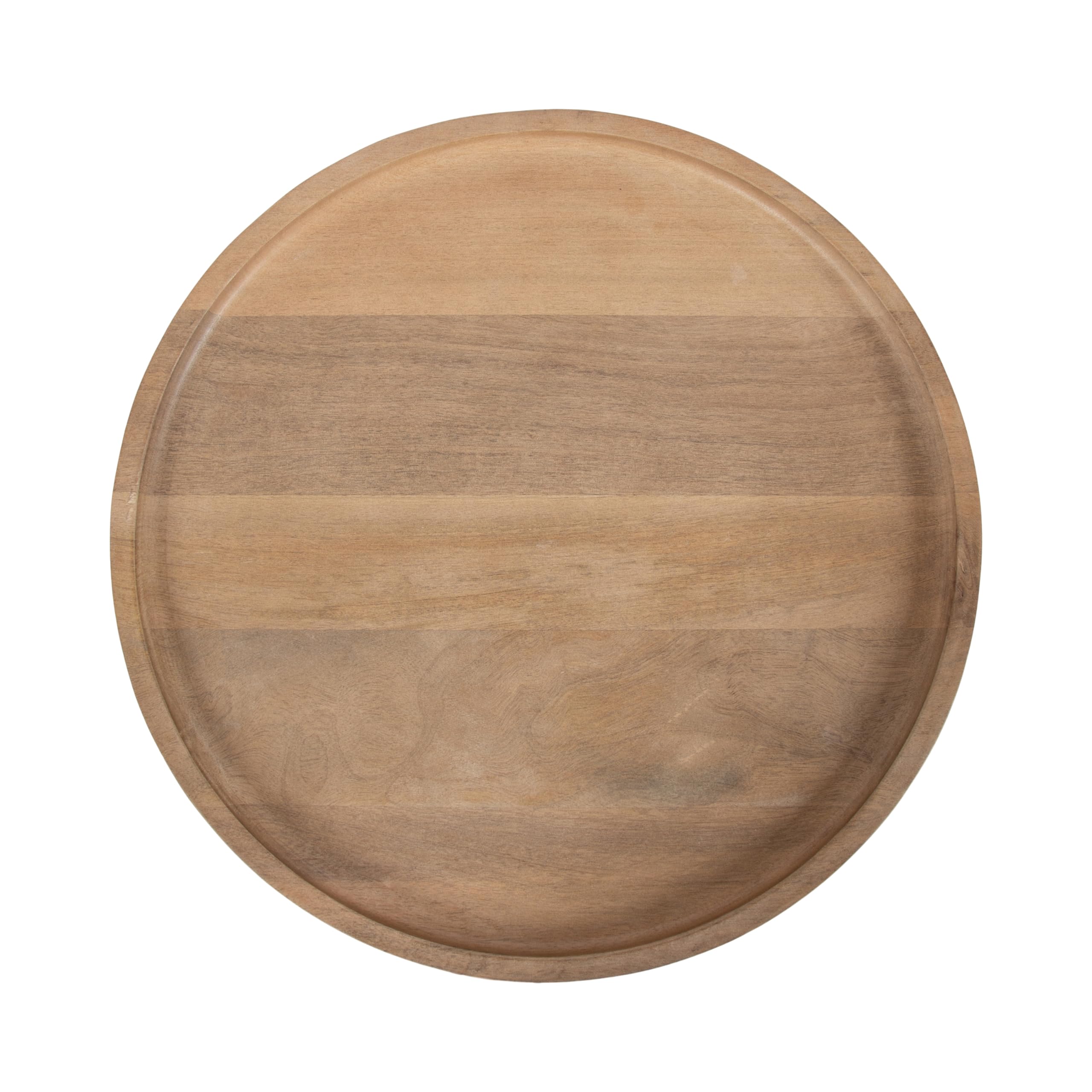 Kate and Laurel Arora Modern Wood and Metal Round Side Table, 17 x 17 x 24, Light Natural and Antique Brass, Transitional Sculptural Living Room End Table for Indoor Plant Stand or Bedroom Nightstand