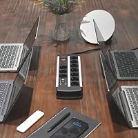 Multipriză UCOMEN cu 10 posturi, USB-C PD 20 W, protecție la supratensiune, certificare TUV GS, întrerupător, montabilă pe perete, cablu 1,5 m, 16 A 6