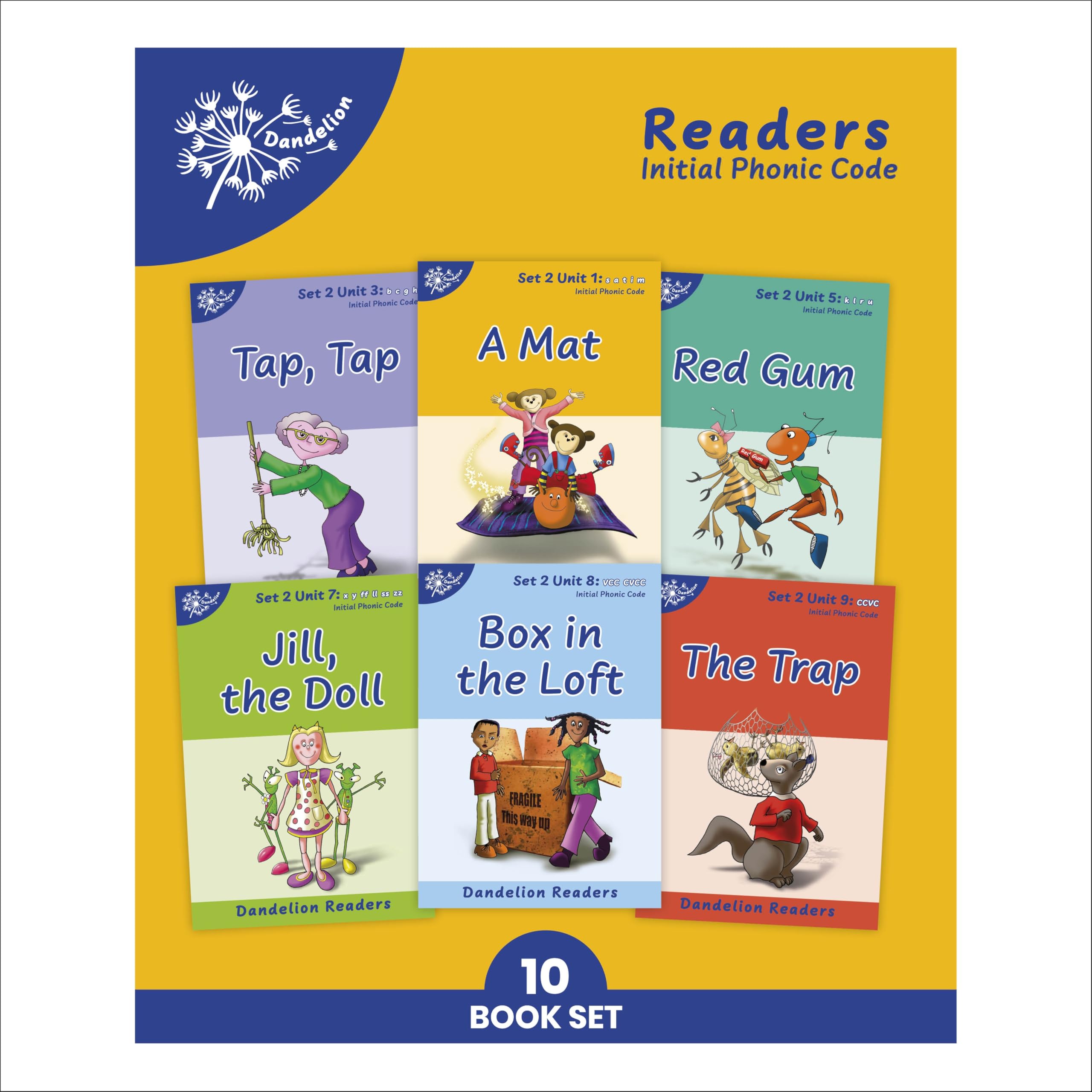 Phonic Books Dandelion Readers Set 2 Units 1-10 by  Phonic Books - 9781907170034