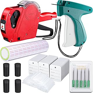 5111 Pricing Guns and Labels for Retail Price Tag Gun Tag Attacher Guns Clothes Garment Label Machine Plastic Fasteners Barbs Needles Sticker Tags for Clothing Price Retail Grocery Store