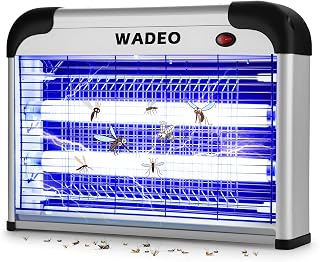 Electronic Insect Killer, WADEO Insect Killer Indoor Smokeless Mosquito Killer, 20W Attracts and Kills Mosquitoes, Flies, Moths and Other Bug Class for Indoor Residential & Commercial