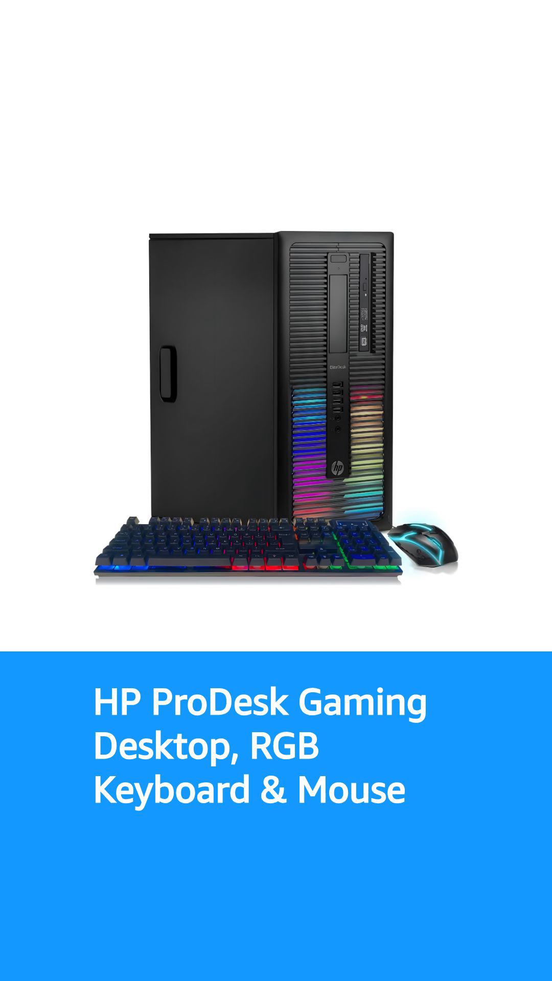 HP RGB Gaming Desktop Computer, Intel Quad Core I5 up to 3.6GHz