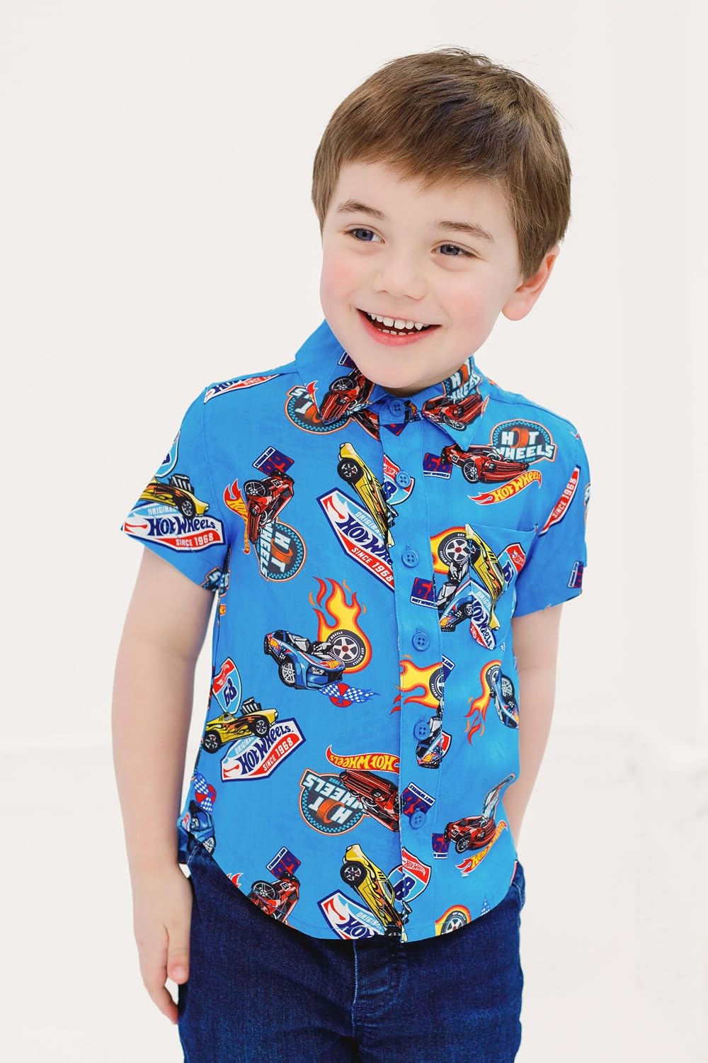 Hot Wheels Matching Family Button Down Shirt Toddler to Adult Sizes (2T - 2XL)