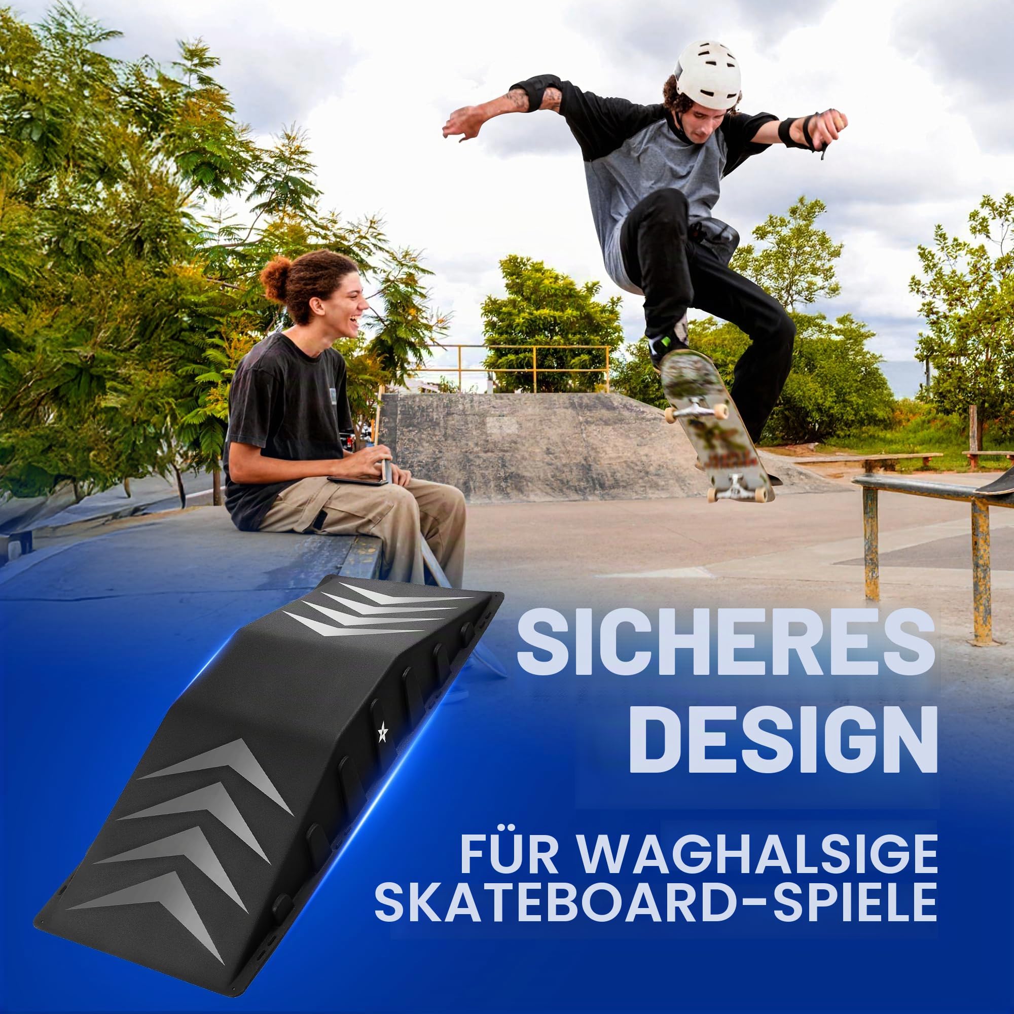 Yes4All Unisex, Teenager Skateboard-Rampe, Schwarz, 220 LBS