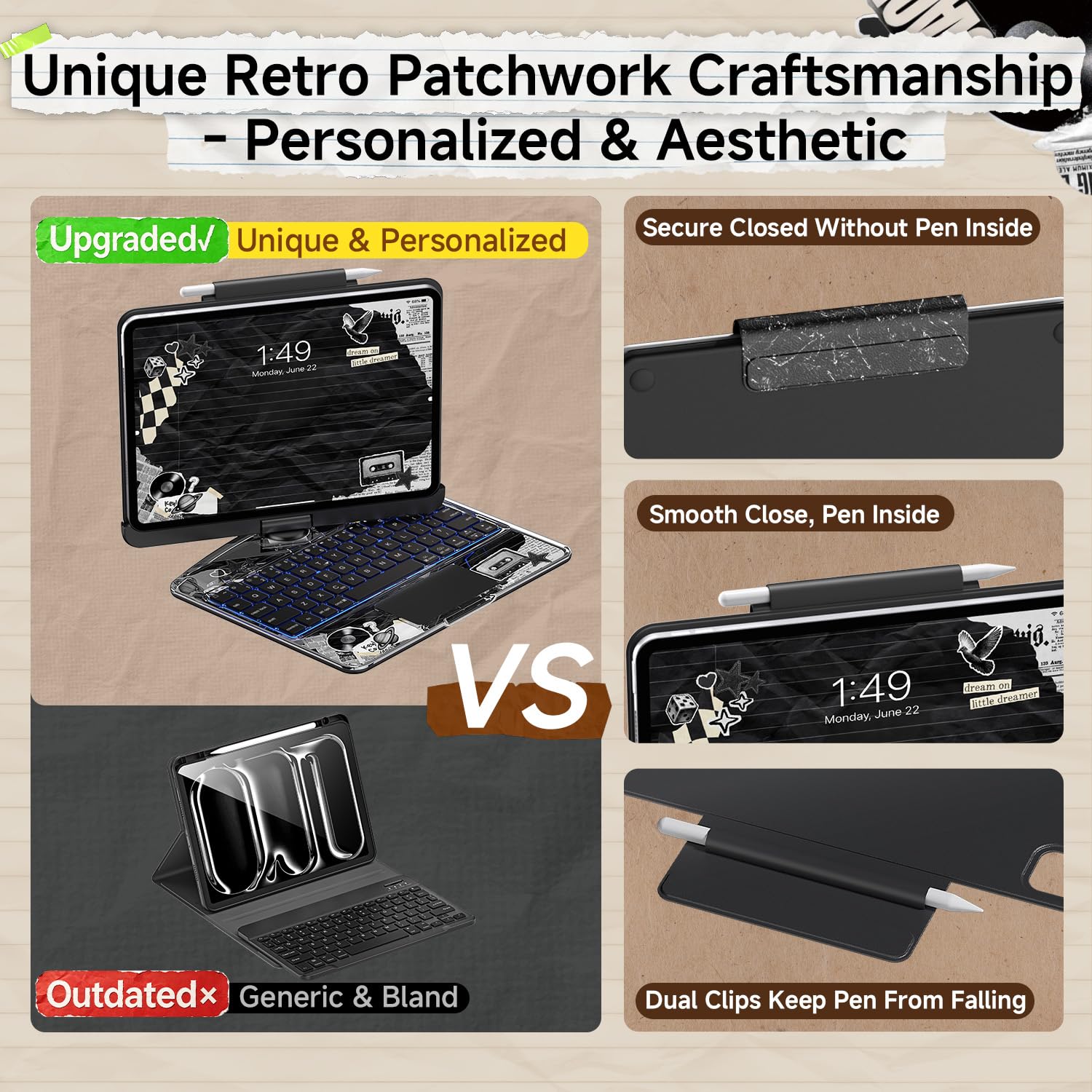 iPad A16 Keyboard Case - 360° Rotation & Magnetic -5 iPad A16 Keyboard Case - 360° Rotation & Magnetic -5