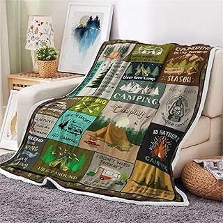 Outdoor Throw Blanket,Camping Blanket for Women Men Kids Adults, RV Blan...