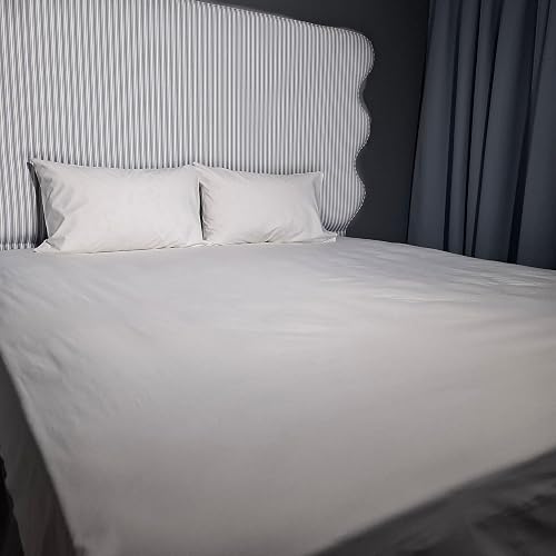 Fitted Sheet Queen, King Polycotton – Deep Pocket, Full Elastic Fit - Soft Breathable Bed Sheet, White, King