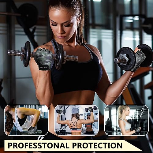 Miniatura 7 de ZEROFIRE Guantes de entrenamiento para mujeres y hombres, guantes de levantamiento de pesas con protección completa de la palma y agarre extra para