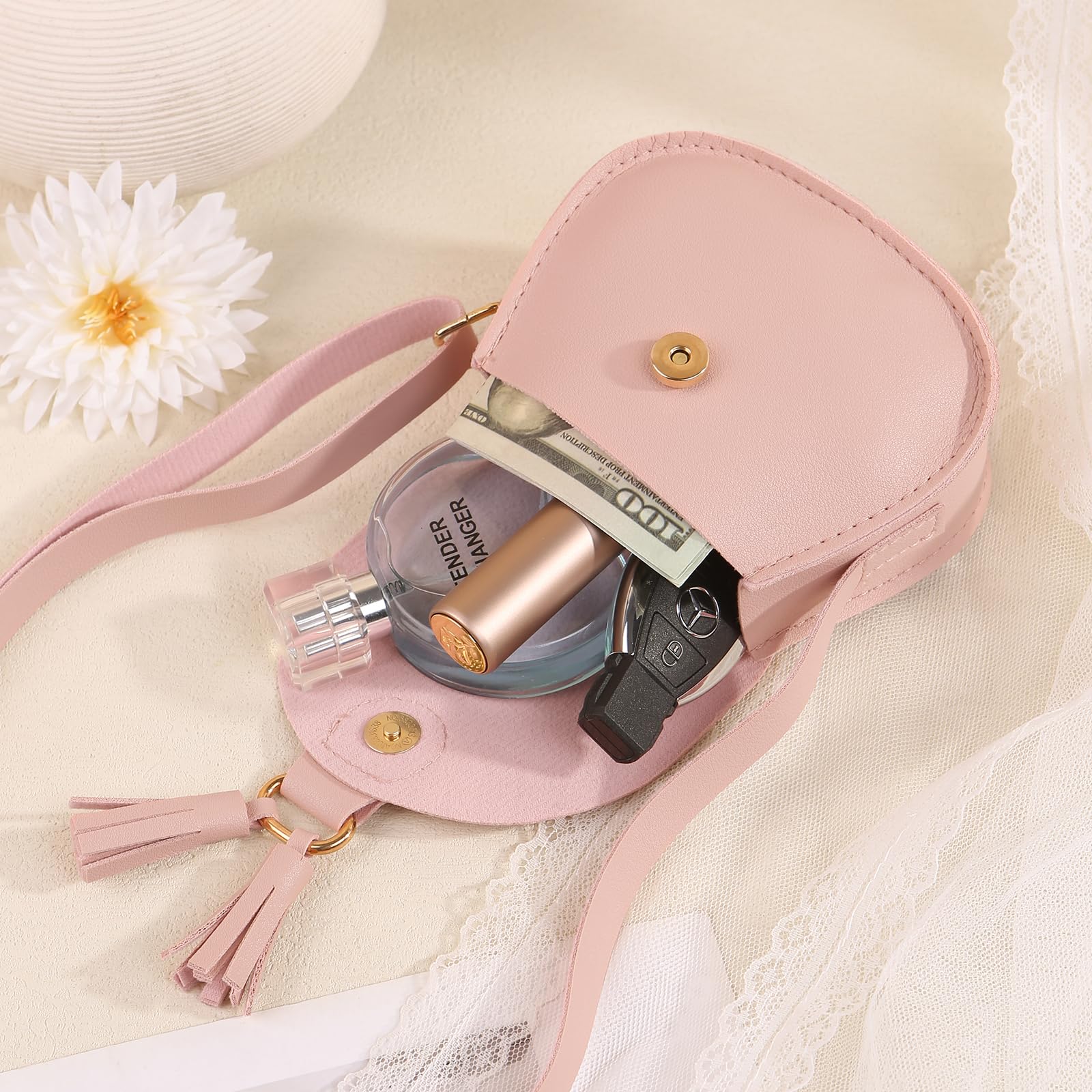 Sac Bandoulière Personnalisé Pour Fille Avec Prénom, Mini Sac À Bandoulière En Cuir PU Avec Pompon, Petit Sac À Main À Bandoulière Réglable Pour Enfants, Cadeau D’anniversaire Et De Noël