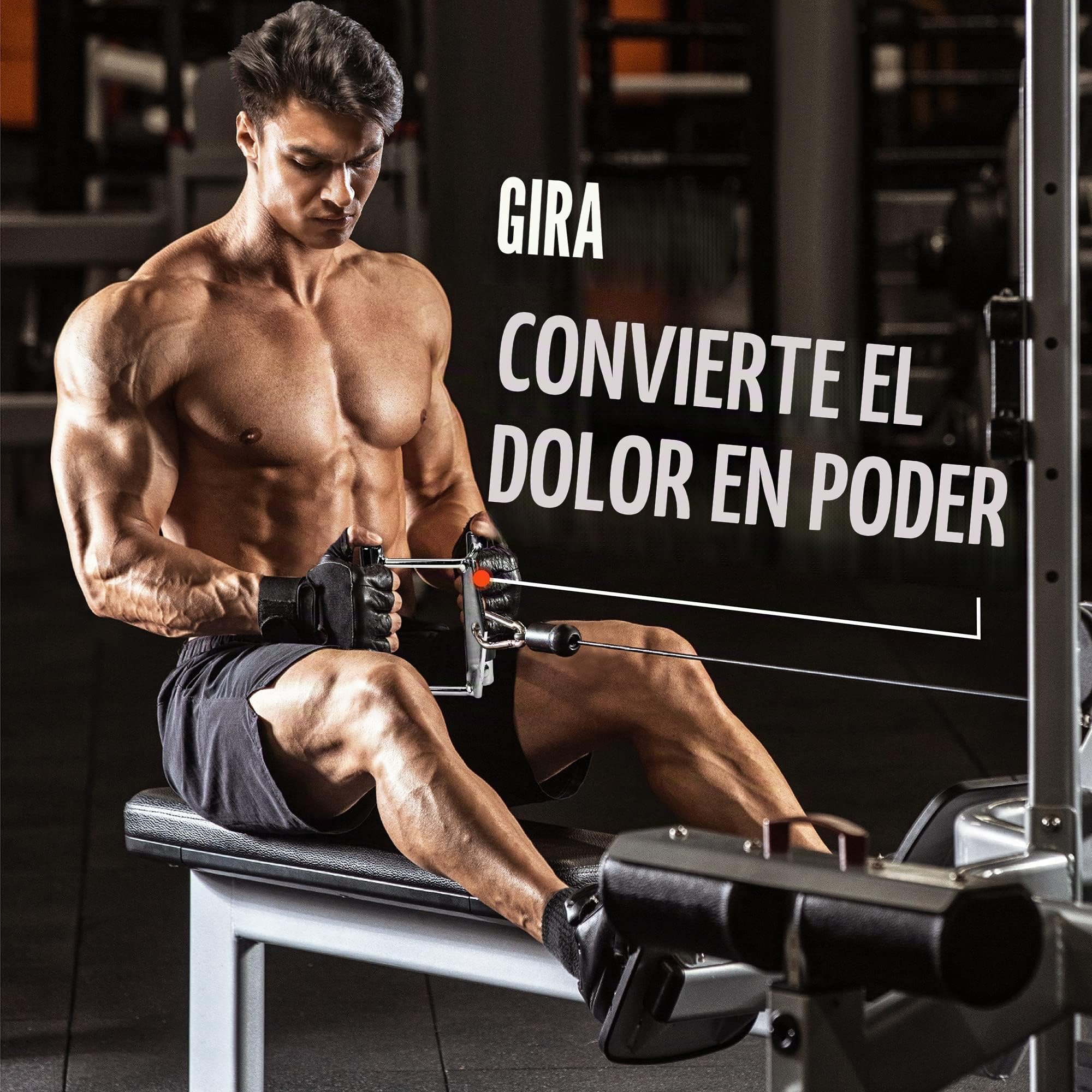Yes4All Barra giratoria recta, accesorio de Cable de barra en forma de V para entrenamiento de pesas, accesorios de máquina de Cable para gimnasio en casa