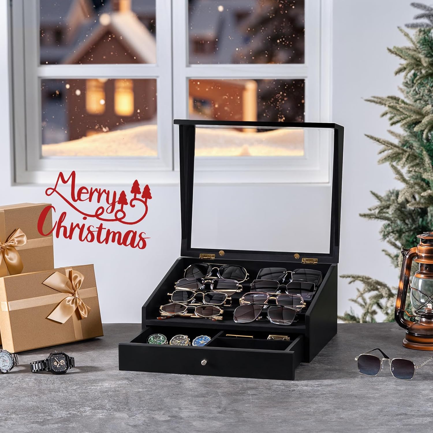 Rotating Earring Display and Sunglass Organizer