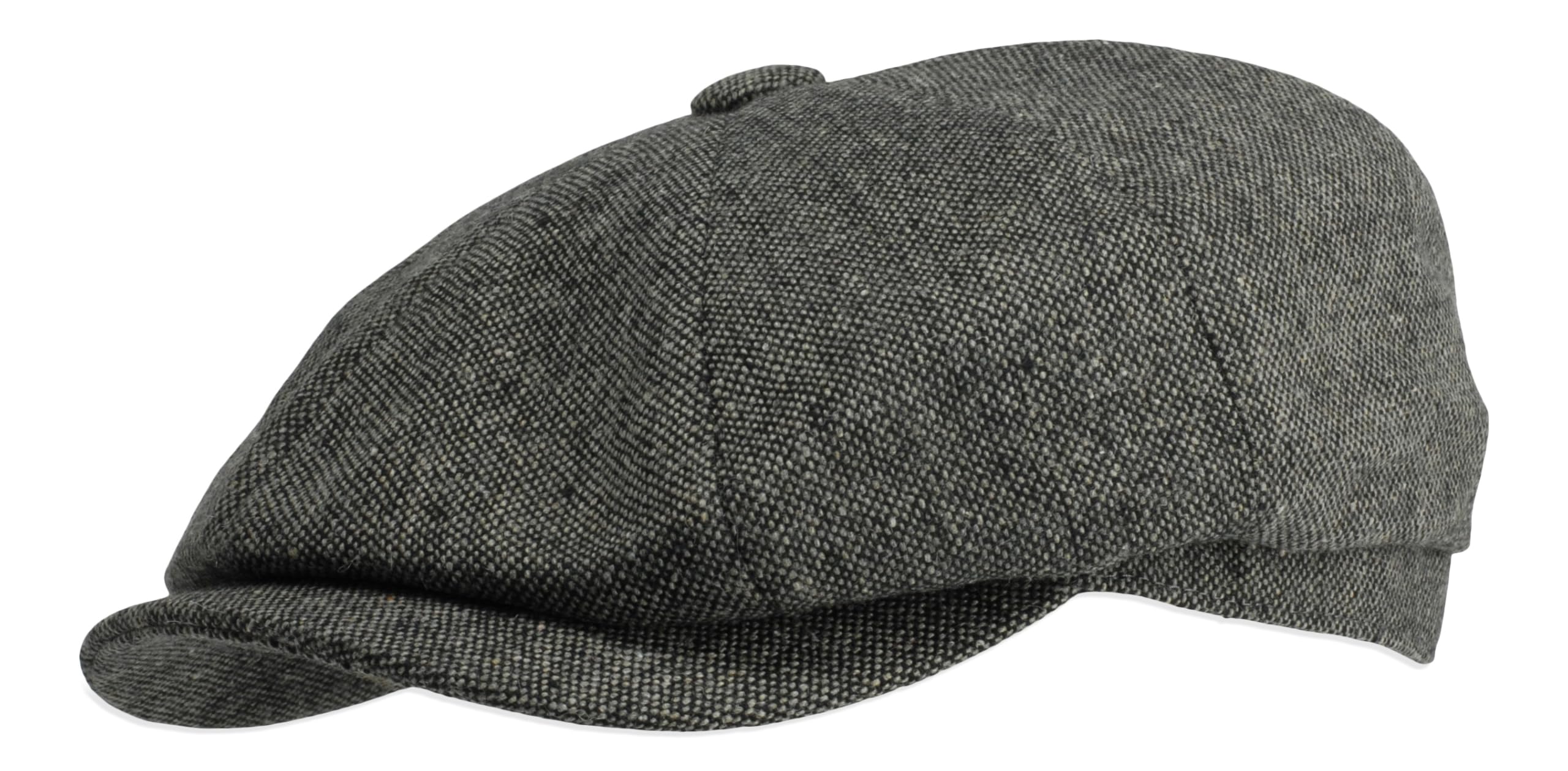 Gamble & Gunn - Béret « Shelby » léger en tweed gris anthracite