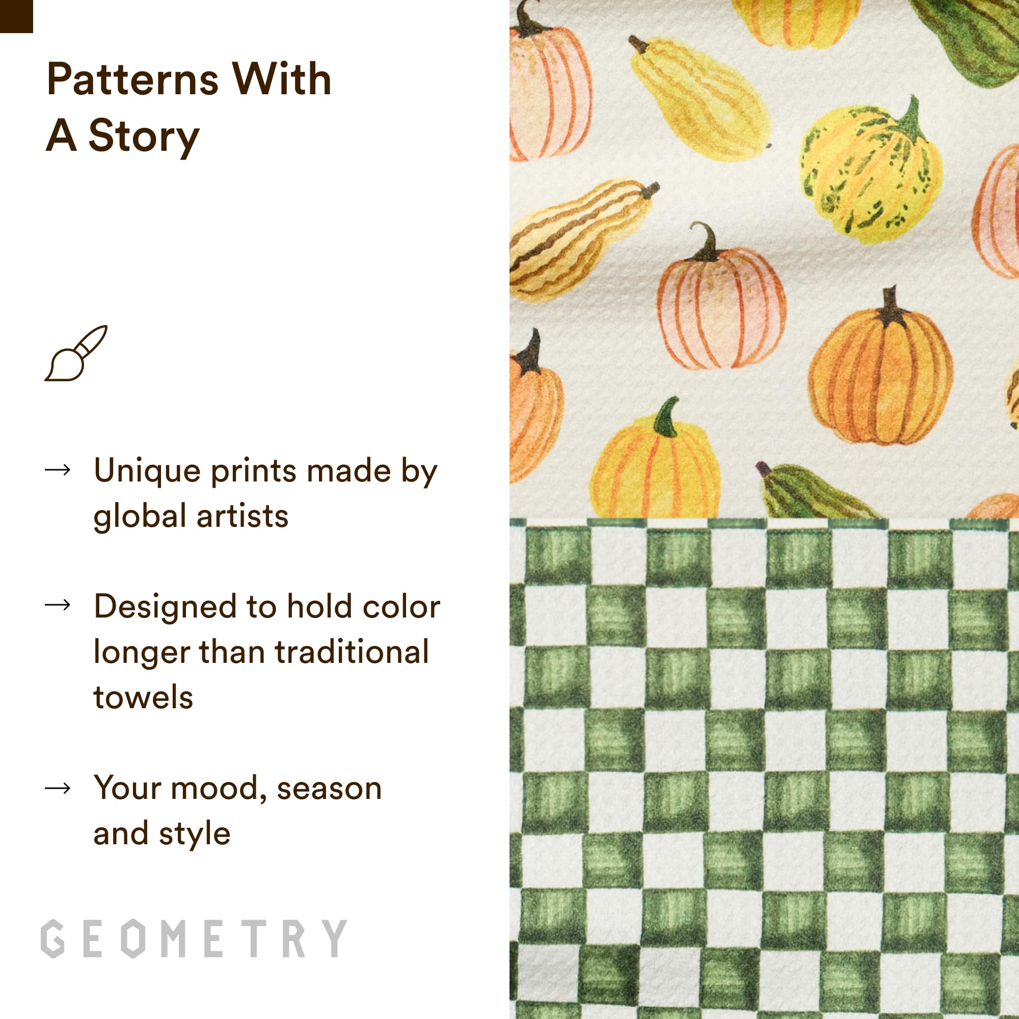 GEOMETRY Harvest Tea Towels - Set of 2 -5