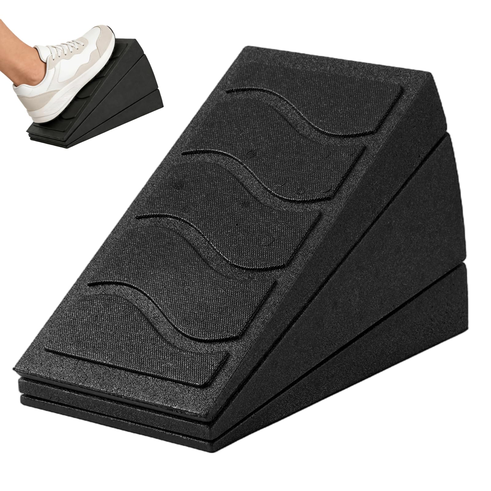 Calolin EPP Slant Board, Adjustable Squat Wedge Blocks, Calf Stretcher, Incline Board, Foot Stool, Non-Slip Surface, High Load-Bearing Capacity, Lightweight (12.2 x 6.1 x 7.68 in)