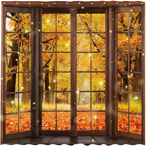 Allenjoy Cortina de ducha de otoño de 72 x 72 pulgadas, hojas de arce otoñal, bosque, tinas de baño, juego de decoración de cortina de baño, tela de disponible en Yaxa Mexico