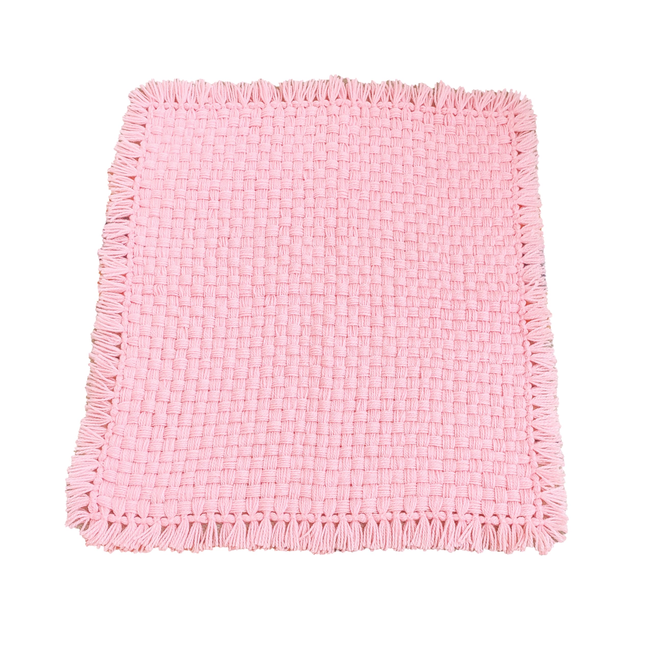 Jaipur Woollen Handicraft Microfiber Woollen Pooja Aasan, Soft, Comfy, Attractive Handmade Meditation Rug Peach (24 x 21 Inch)-picture-14