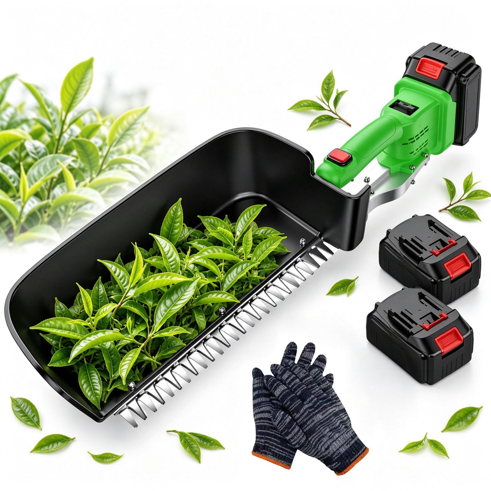 Cosechadora Eléctrica de Hojas de Té, Recolector de Té Inalámbrico de Mano