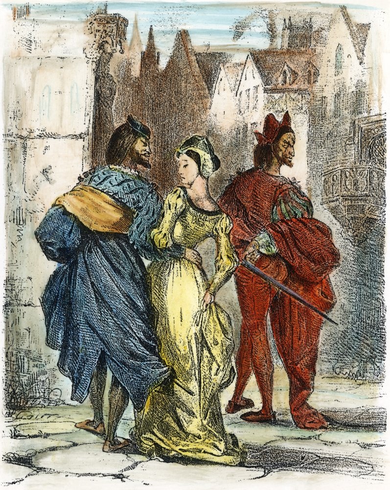 Faust Mephistopheles 1828 The Garden Scene from Johann GoetheS