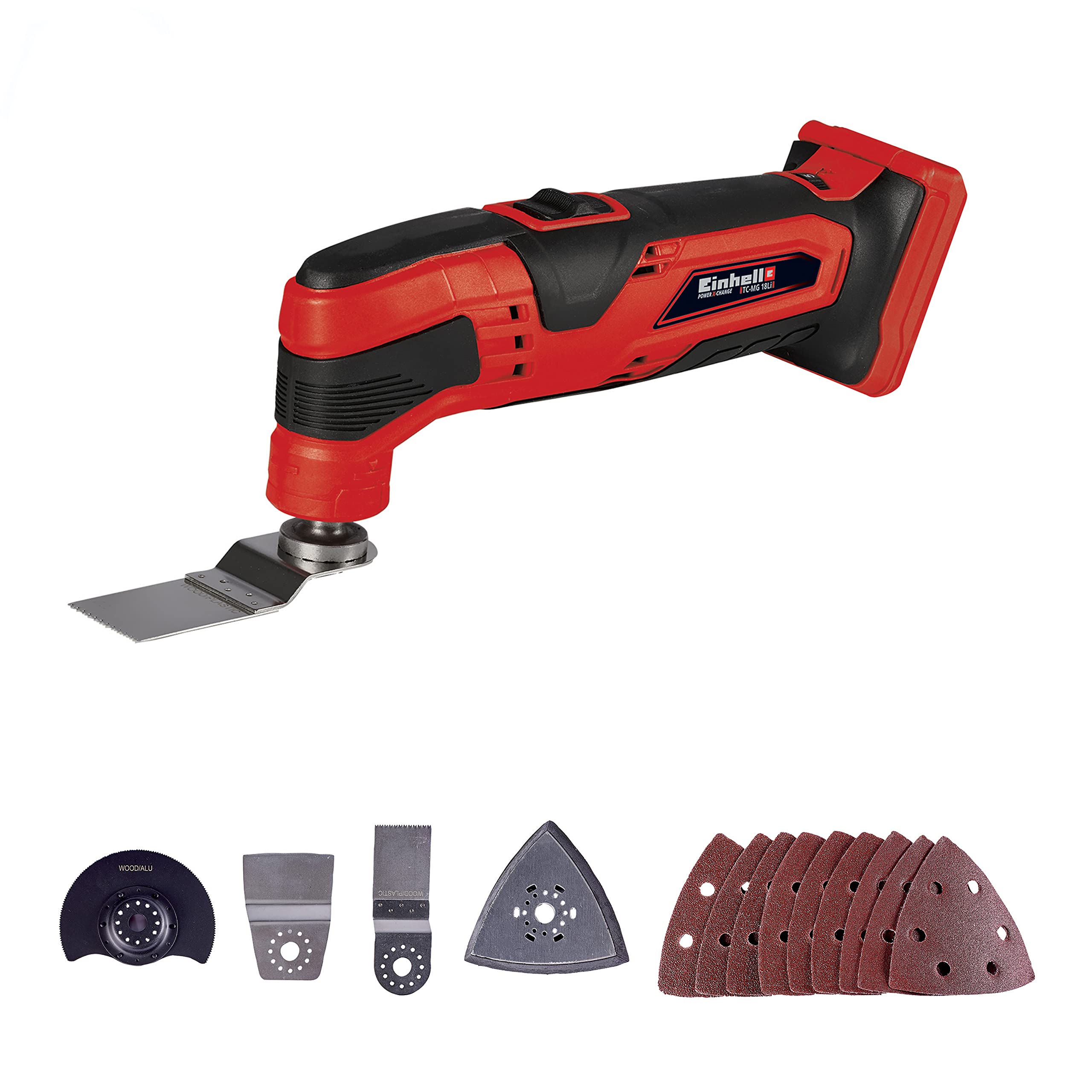 EinhellTC-MG Power X-Change 18-Volt Cordless Variable-Speed 20,000-OPM Oscillating Multi-Tool, 3.2-Degree Oscillation Angle