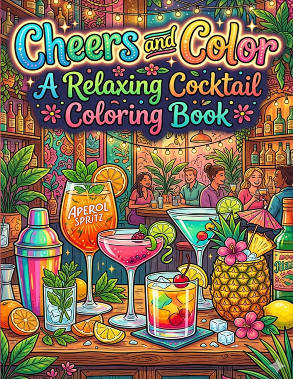 Cheers and Color A Relaxing Cocktail Coloring Book