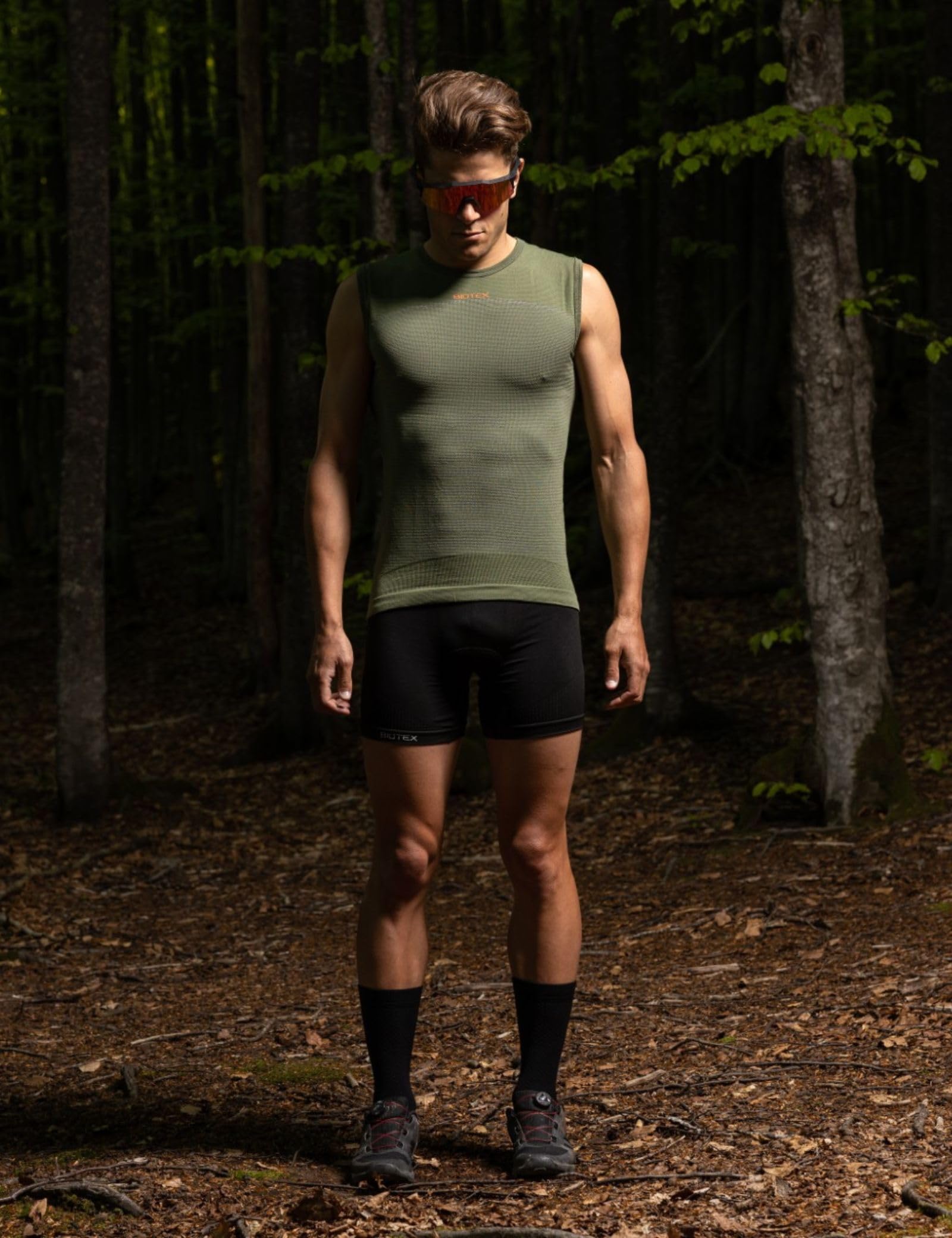 BIOTEX Boxer Seamless con Fondello da Uomo, Elasticizzato e Traspirante, Ideale per Tutti Gli Sport, Nero