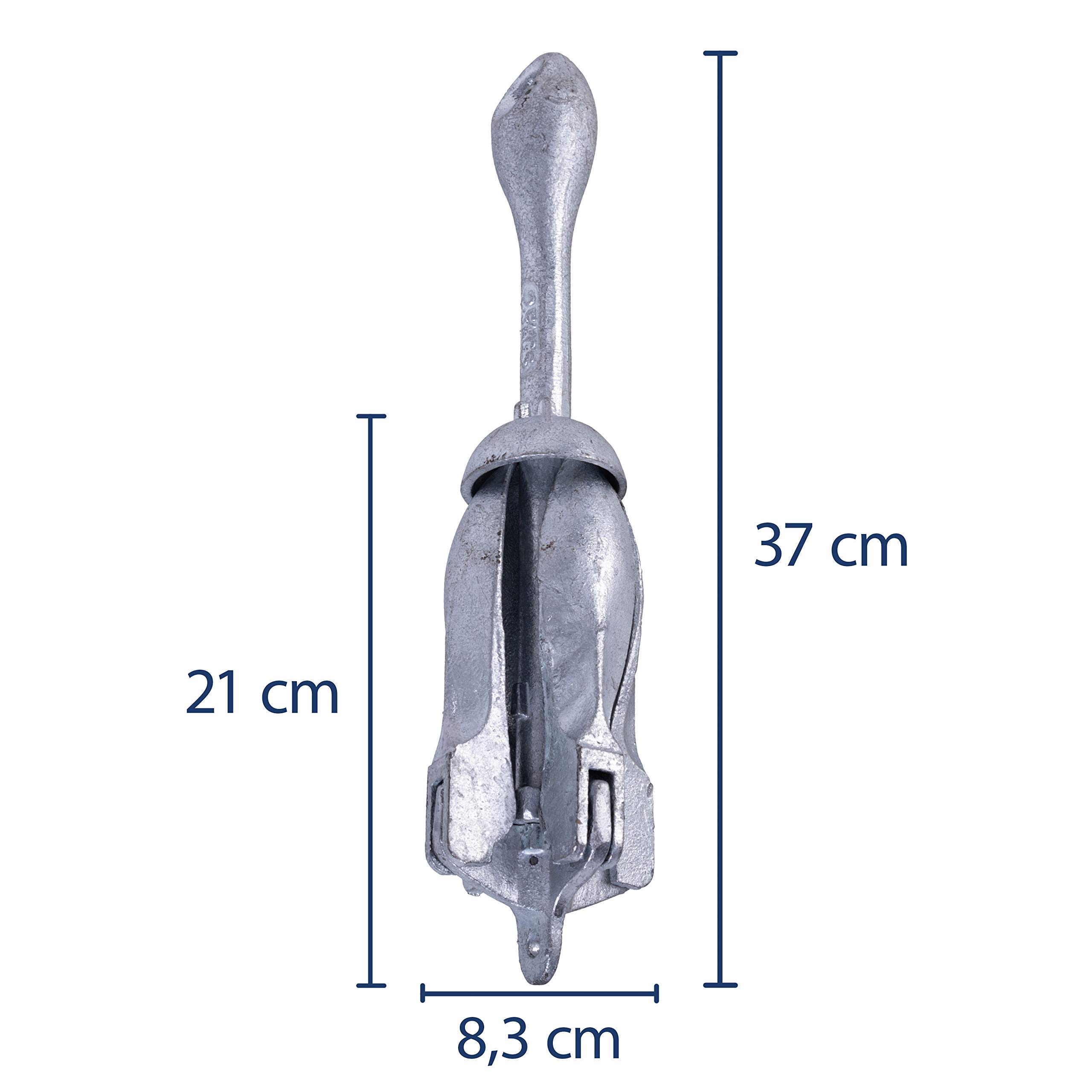 Ancla galvanizada de hierro fundido, plegable