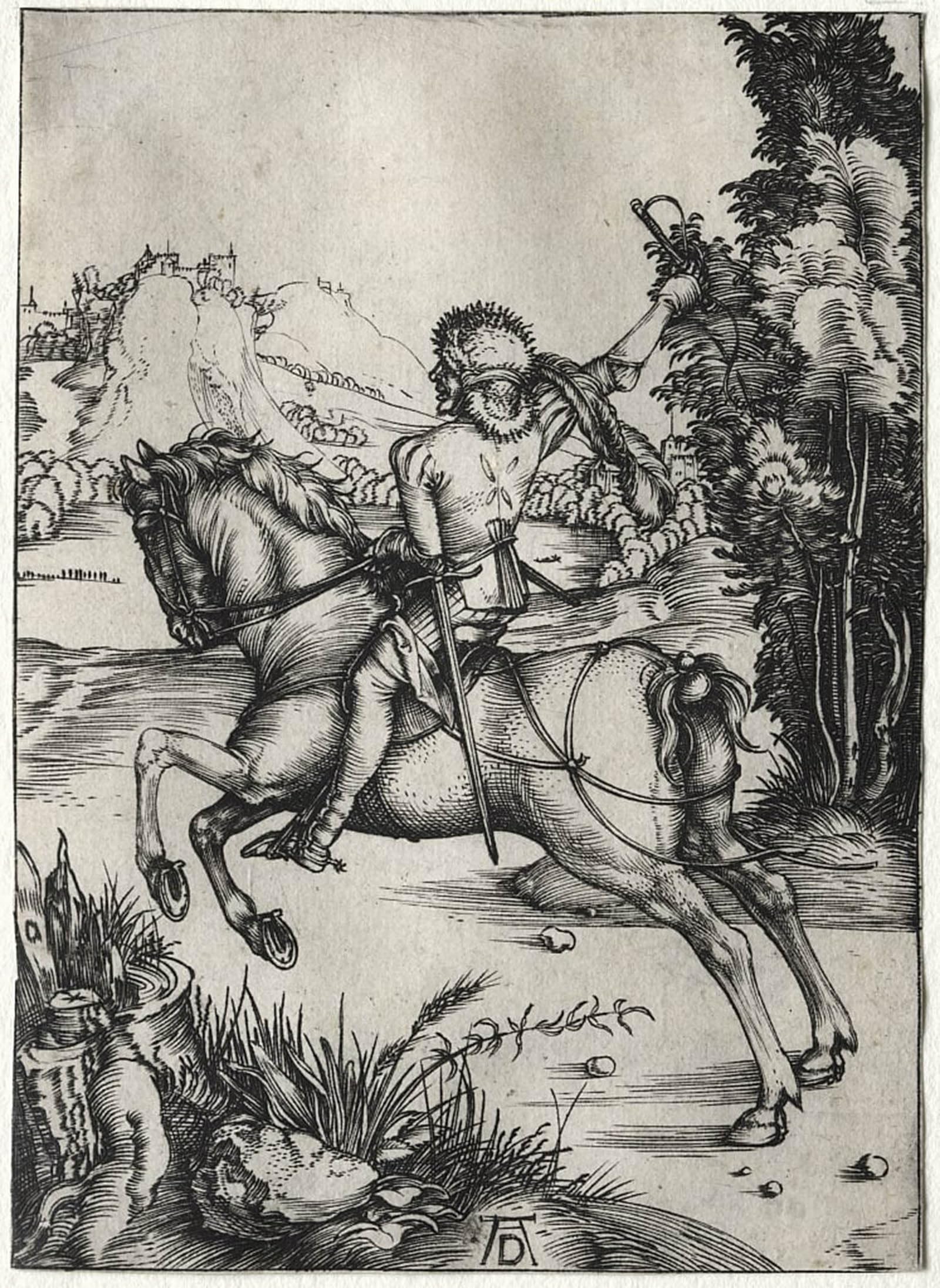 POSTERIIk Famous Print Pop Art Wall Art Graffiti the Little Courier by Albrecht Dürer Art Prints for Home Decor 60x90cm