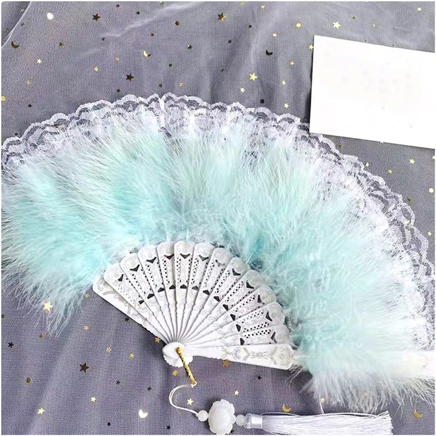 abanico plegable hecho a mano Abanico plegable de mano, abanico elegante de encaje a la moda para mujer, fiesta de baile, boda, abanico de mano, accesorio de tiro, decoración del hogar fiesta Fiesta