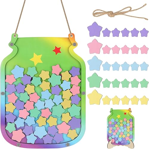 Tarros de recompensa de estrellas para niños, tabla de comportamiento para niños pequeños, herramientas de gestión de aula