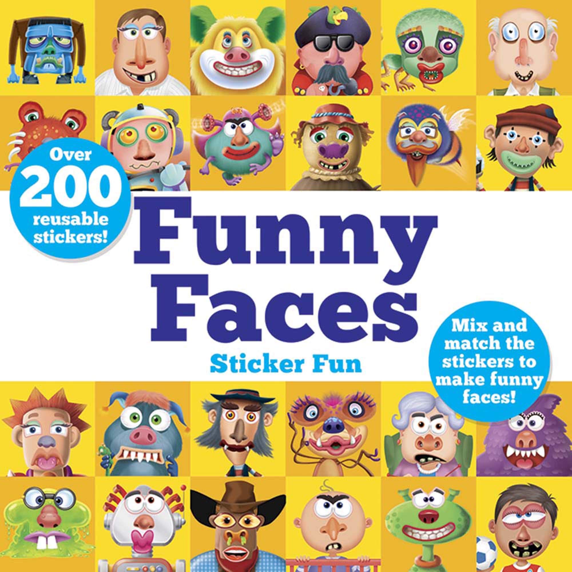 Funny Faces Sticker Fun: Mix and match the stickers to make funny faces (Dover Sticker Books)