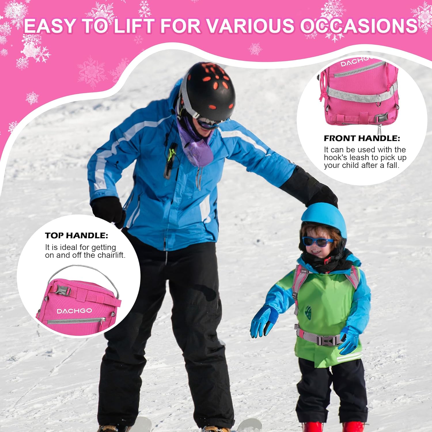 Ski and Snowboard Harness with Training Leash for Kids - Teach Your Child The Fundamentals of Skiing or Snowboarding - Image 6