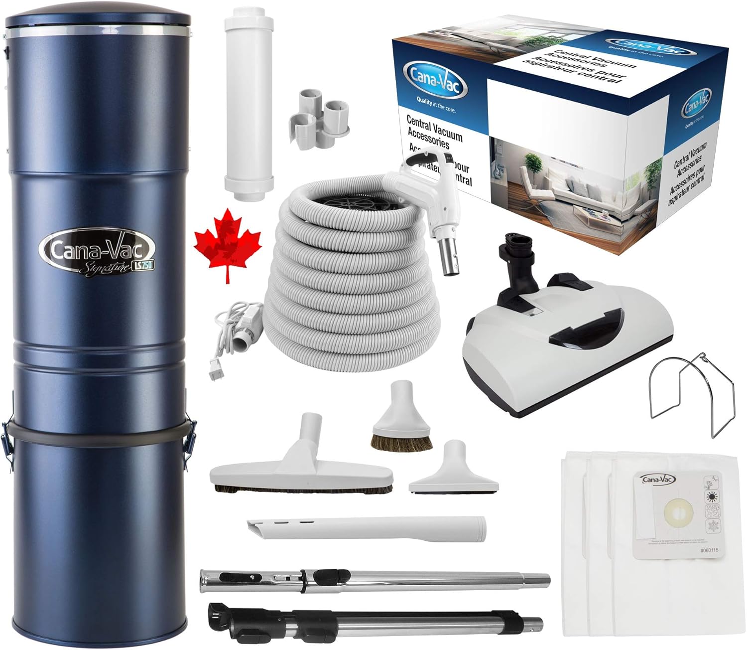 CanaVac LS750 (Signature Series) Central Vacuum Cleaner that Covers Up