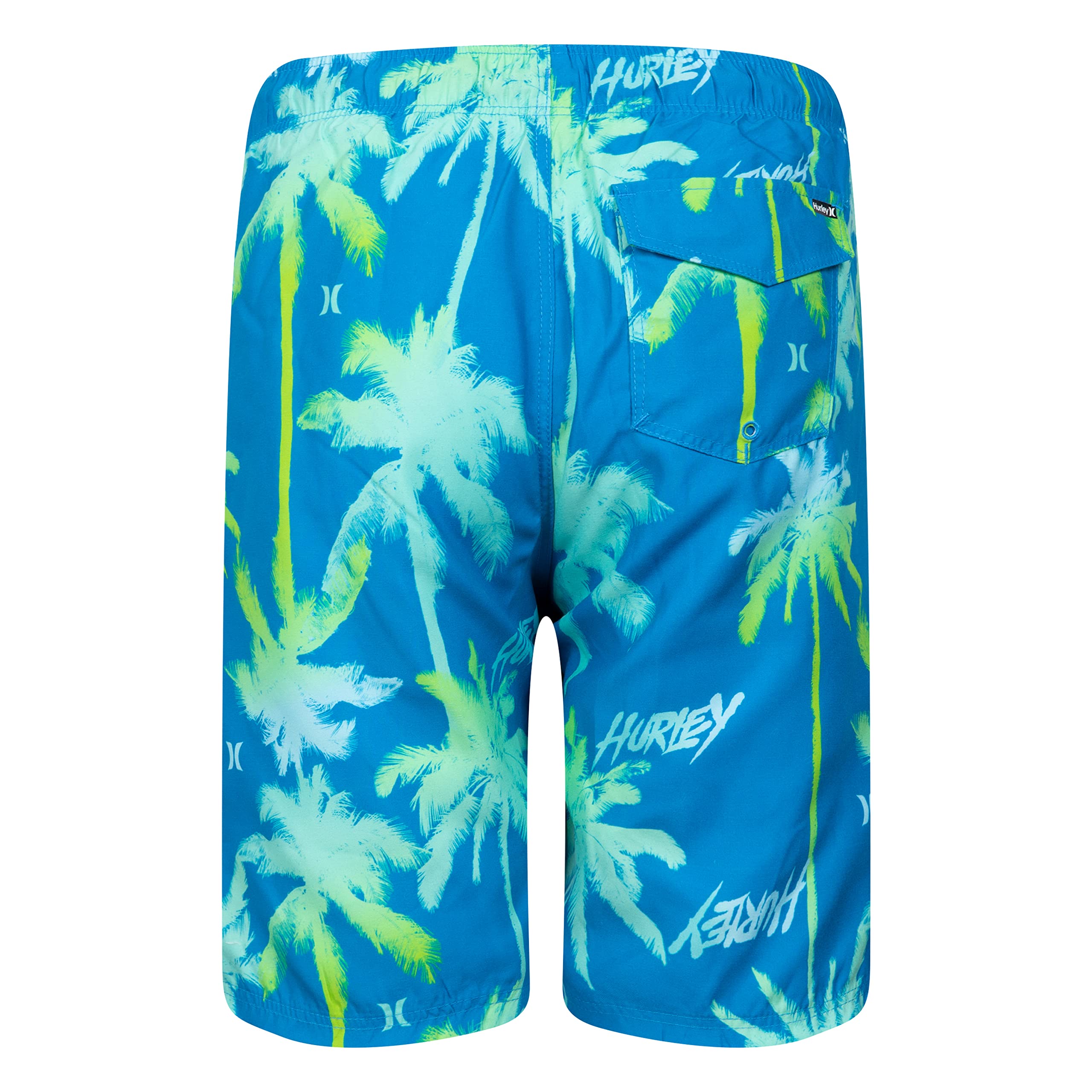 Hurley Boys' Pull On Swim Trunks, Blue Palms, S
