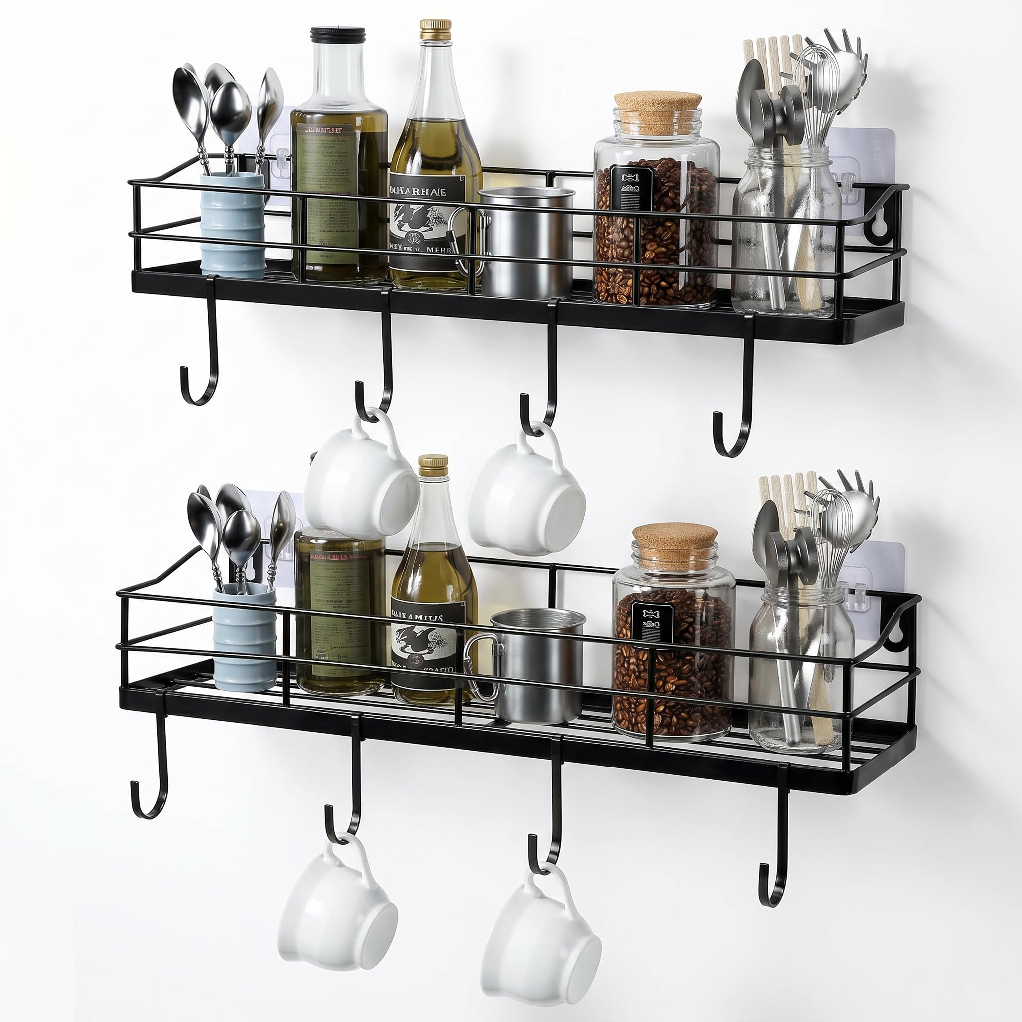 Lyeasw Black Floating Shelves