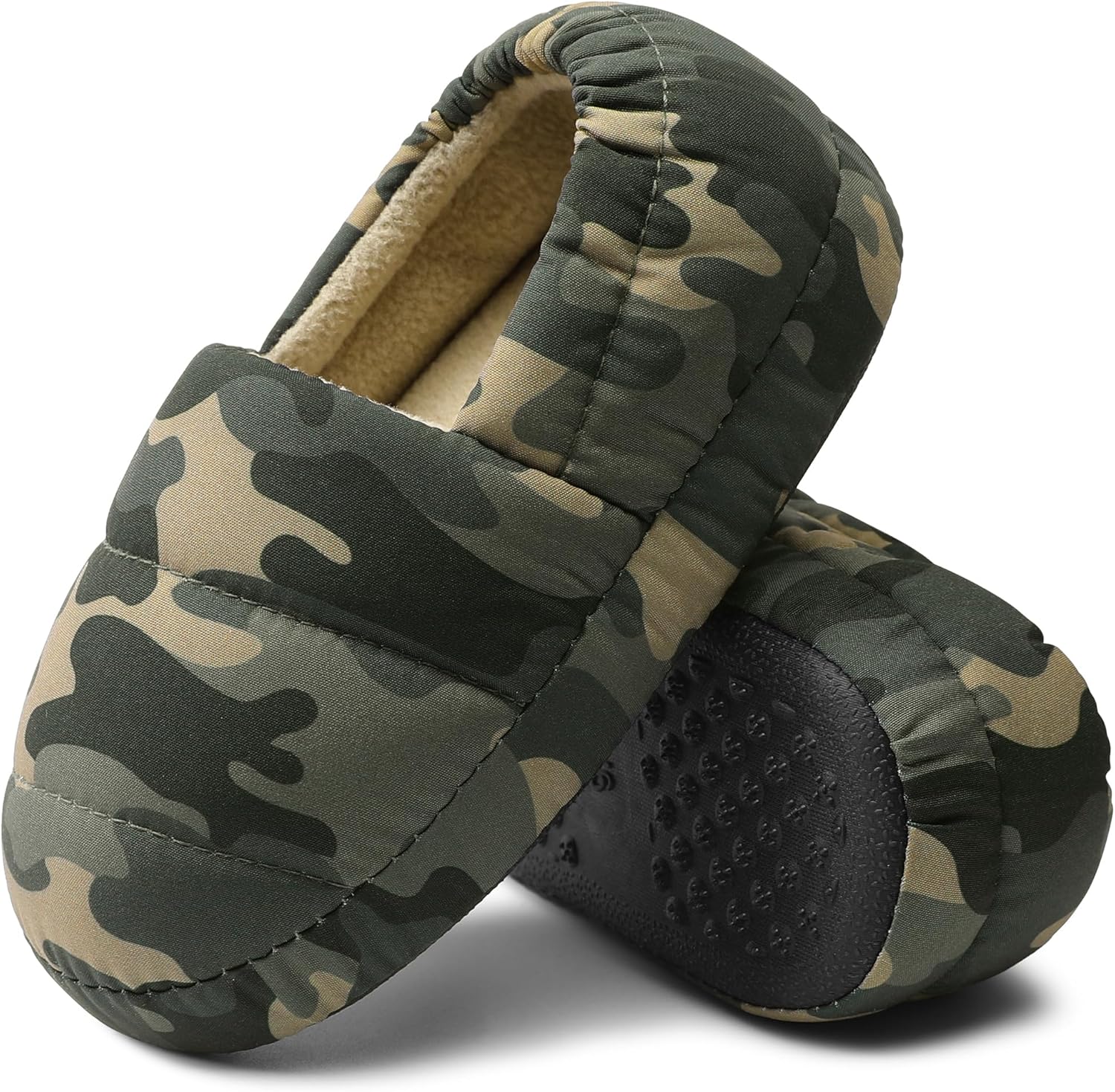 Bigwow Boys Camouflage Slippers - Elastic Closed Heel