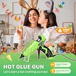 SEEKONE Gun à colle chaude pleine taille, 60/100W Gun double puissance à grande colle 20 Pcs bâtons de colle Premium, kit de colle industrielle haute température pour les réparations rapides à domicile, les arts, l'artisanat, DIY, Étalonnage