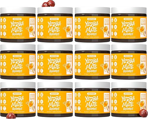 HOLYMARY Gomitas de yerba mate - Energía, enfoque, potencia, yerba mate orgánica en una deliciosa gomita de suplemento dietético vegana, kosher, sin