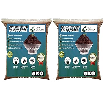 COIRGARDEN - Coco PEAT Powder - 10 KG Coir Pith Wet Loose and Ready to use Potting Mixture for Plants for Home Gardening - Indoor Outdoor Plants - image, photos