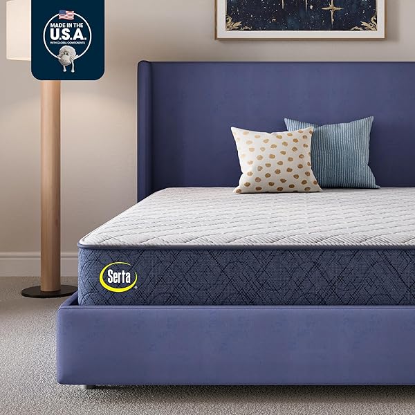 Serta Five Star Mattress Tranquility 12-Inch Firm Twin Zoned Support, Pressure Relief, Cooling Bed-in-a-Box  Ideal for Back & Stomach Sleepers  100 Night Trial, 10-Year Limited Warranty