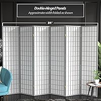 Vista 136 de Red Lantern Panel de ventana Shoji de 6 pies de alto, divisor de habitación de 3 paneles de palisandro